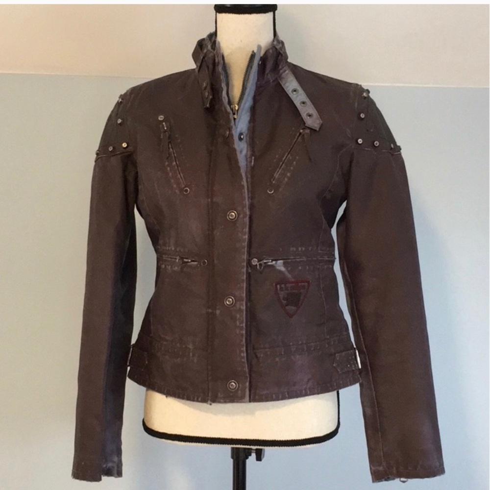 Unique Distressed Bomber Jacket - image 1